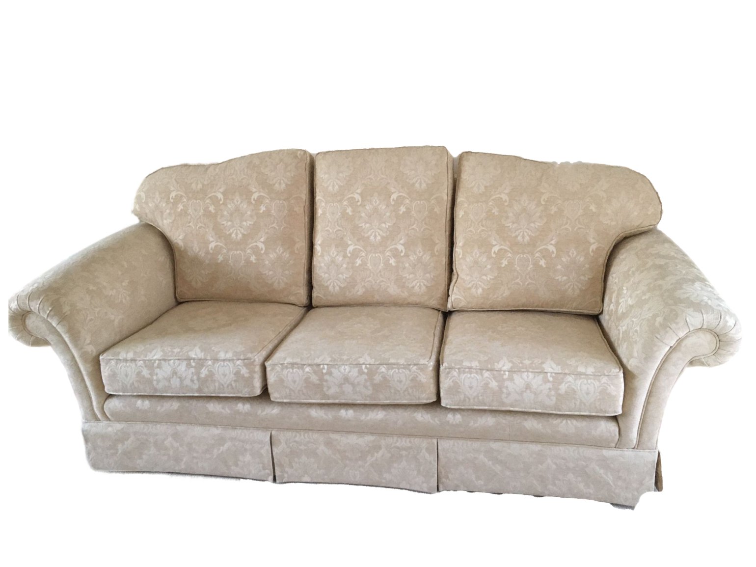 made in to a contemporary classic, with plain arms and a modern border